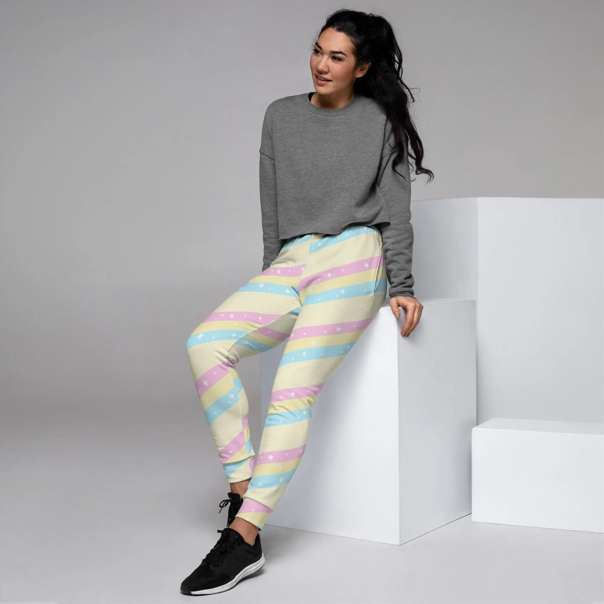 Teatime Fantasy Yellow Rainbow Women's Joggers