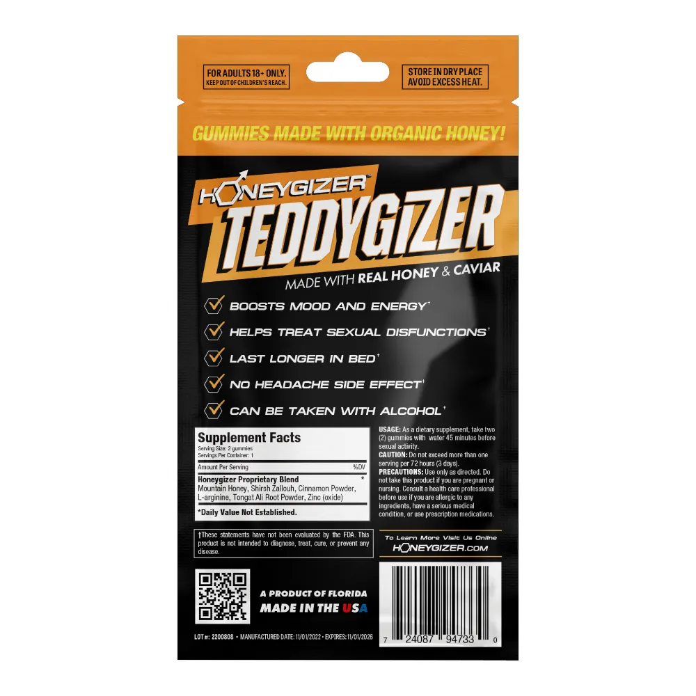 TEDDYGIZER Male Sexual Enhancement Gummy - Manuka Honey (1 ct.)