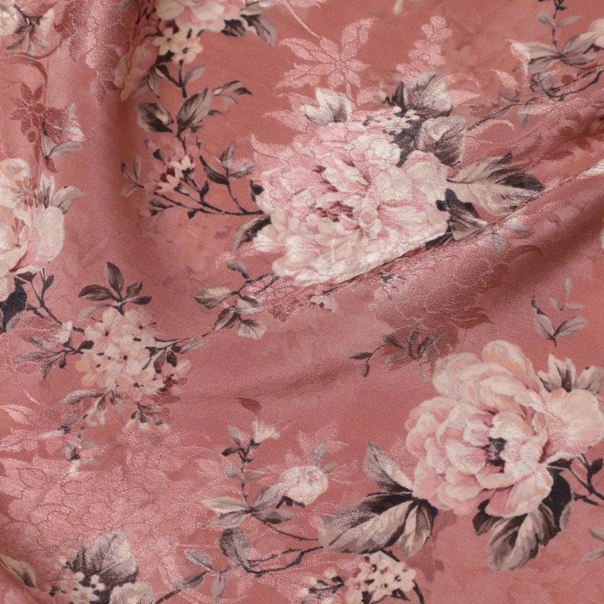 Terracotta Rose Viscose Crepe Fabric, 110cm Wide â€“ Rustic Charm-D18400