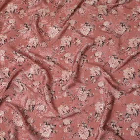 Terracotta Rose Viscose Crepe Fabric, 110cm Wide â€“ Rustic Charm-D18400