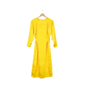 Texture Bright Yellow Pleated Waist Dress | S-M