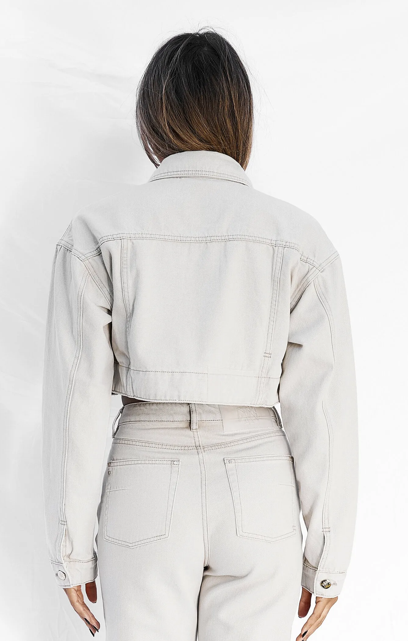 THE BOX CROP JACKET - WASHED STONE