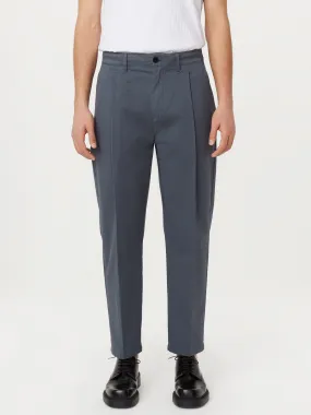 The Jamie Pleated Chino Pant in Ash Blue