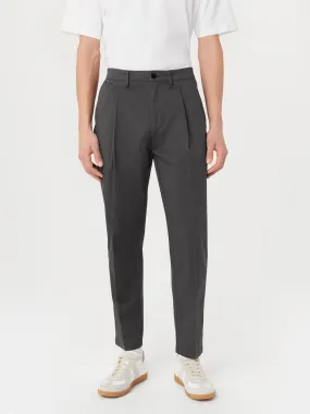 The Jamie Pleated Chino Pant in Iron Grey