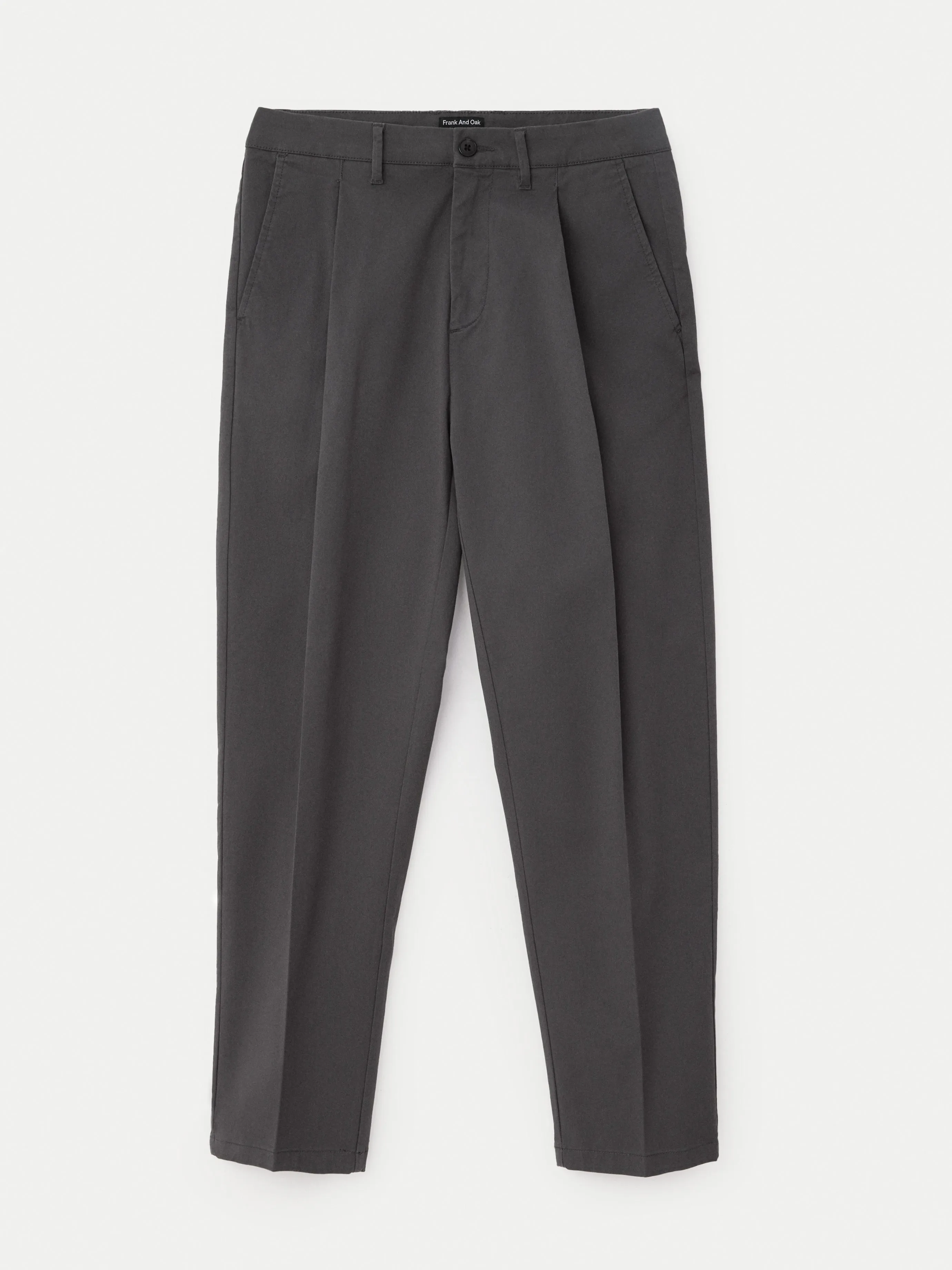 The Jamie Pleated Chino Pant in Iron Grey