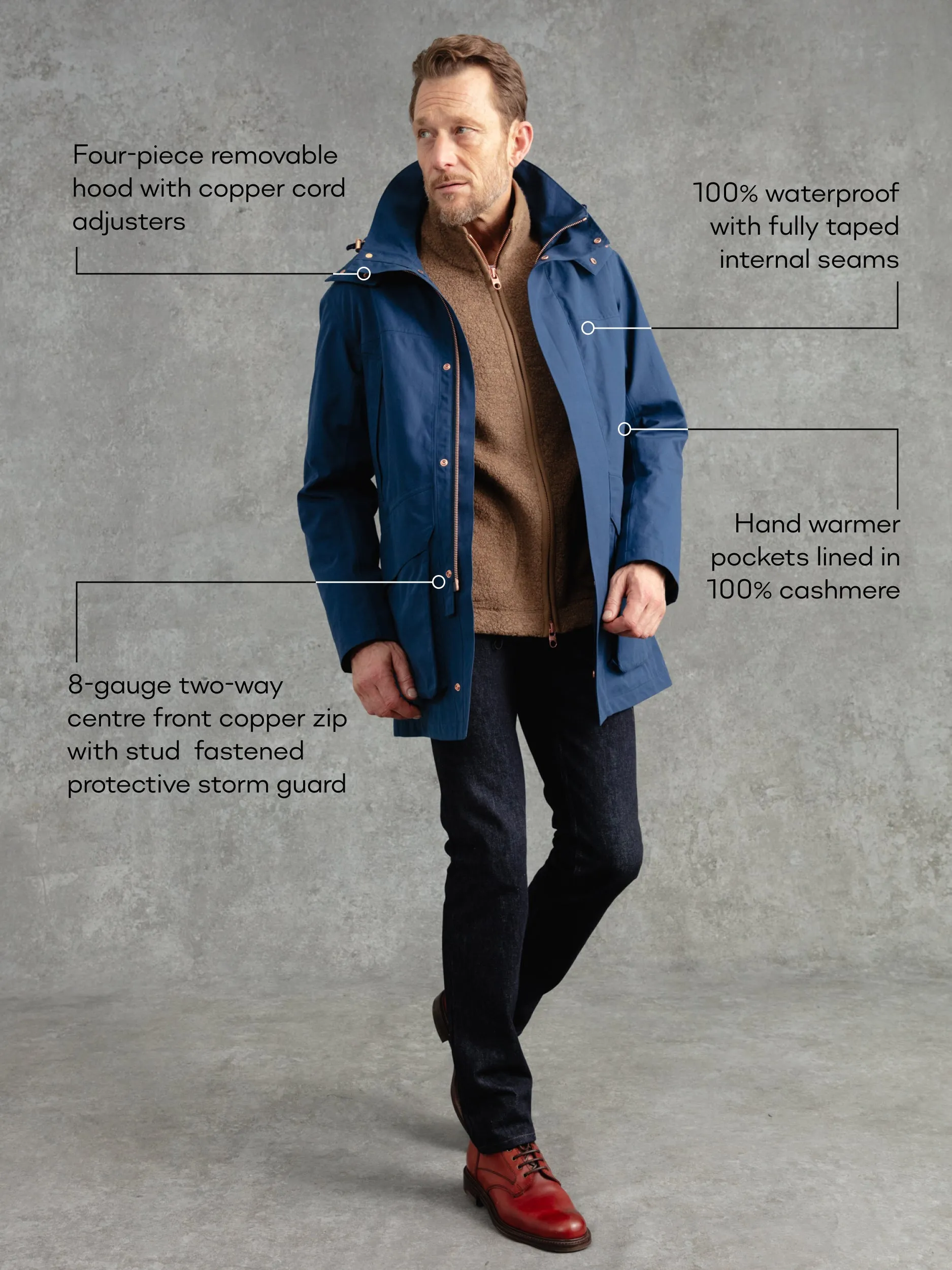 The Manchester Marine Parka - Azure