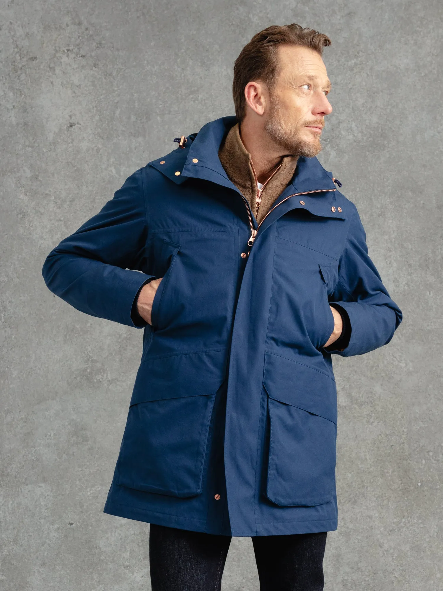 The Manchester Marine Parka - Azure