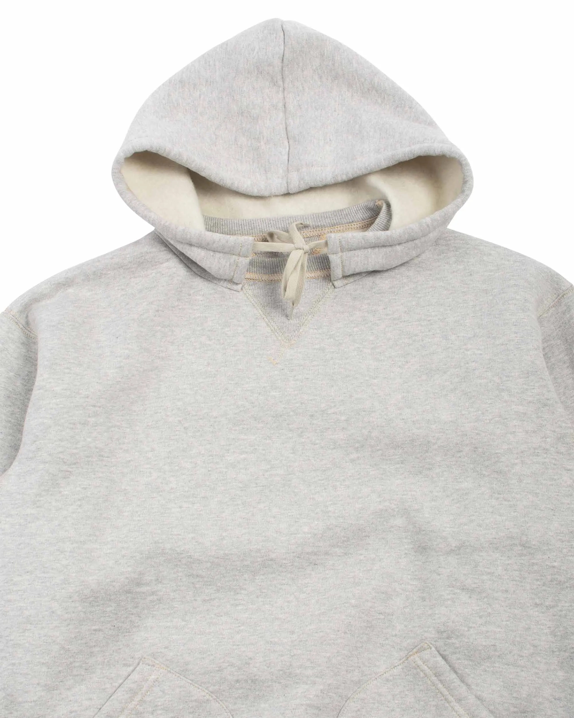 The Real McCoy’s MC21106 13 oz. Wool Loopwheel Hooded Sweatshirt Medium Grey