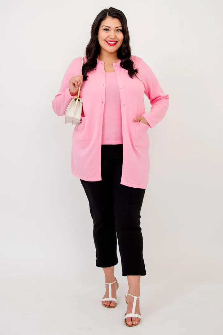 Tommy Cardigan, Pink, Cotton