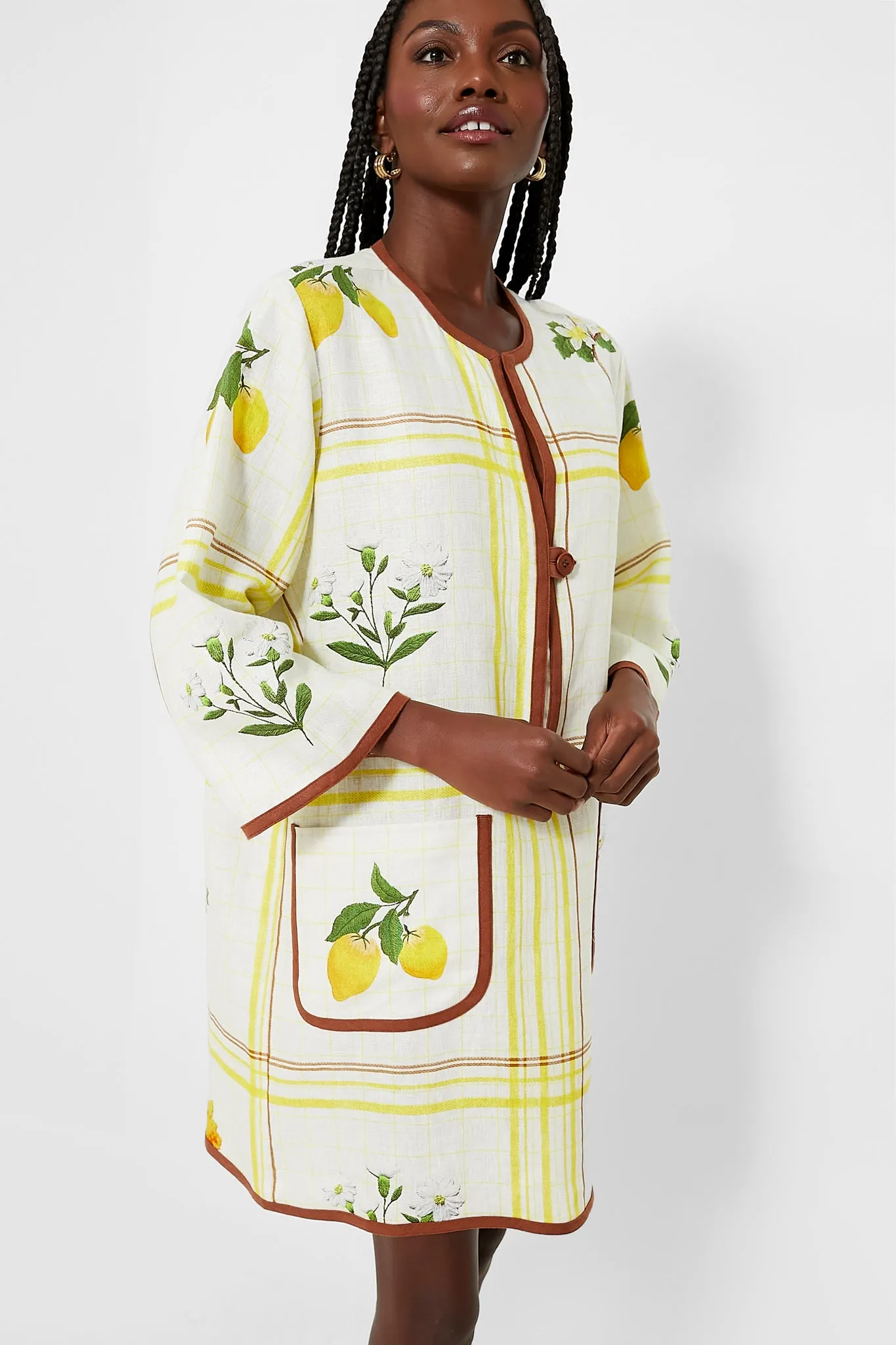 Vibrant Yellow Summer Picnic Tunic Dress