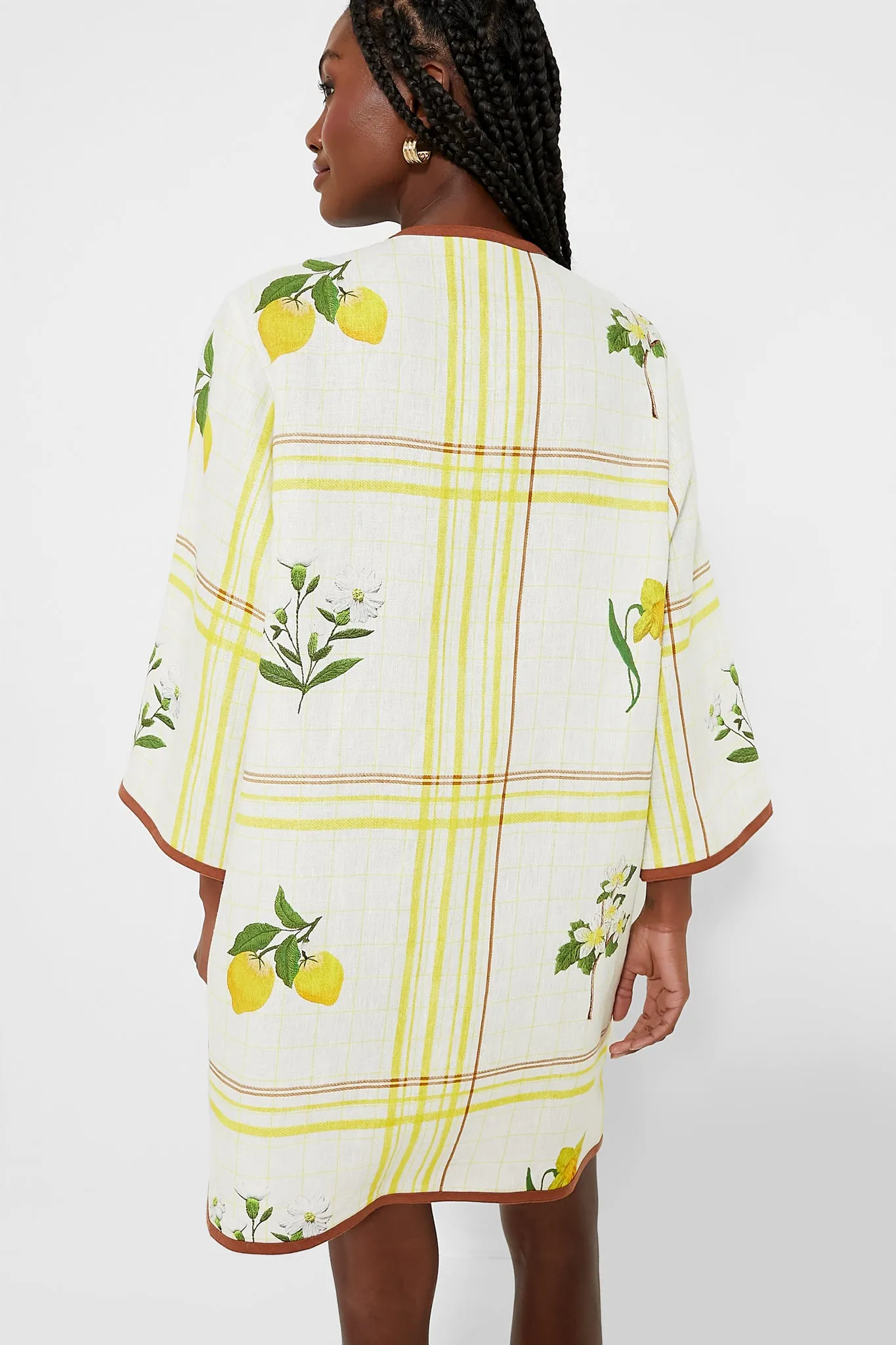 Vibrant Yellow Summer Picnic Tunic Dress