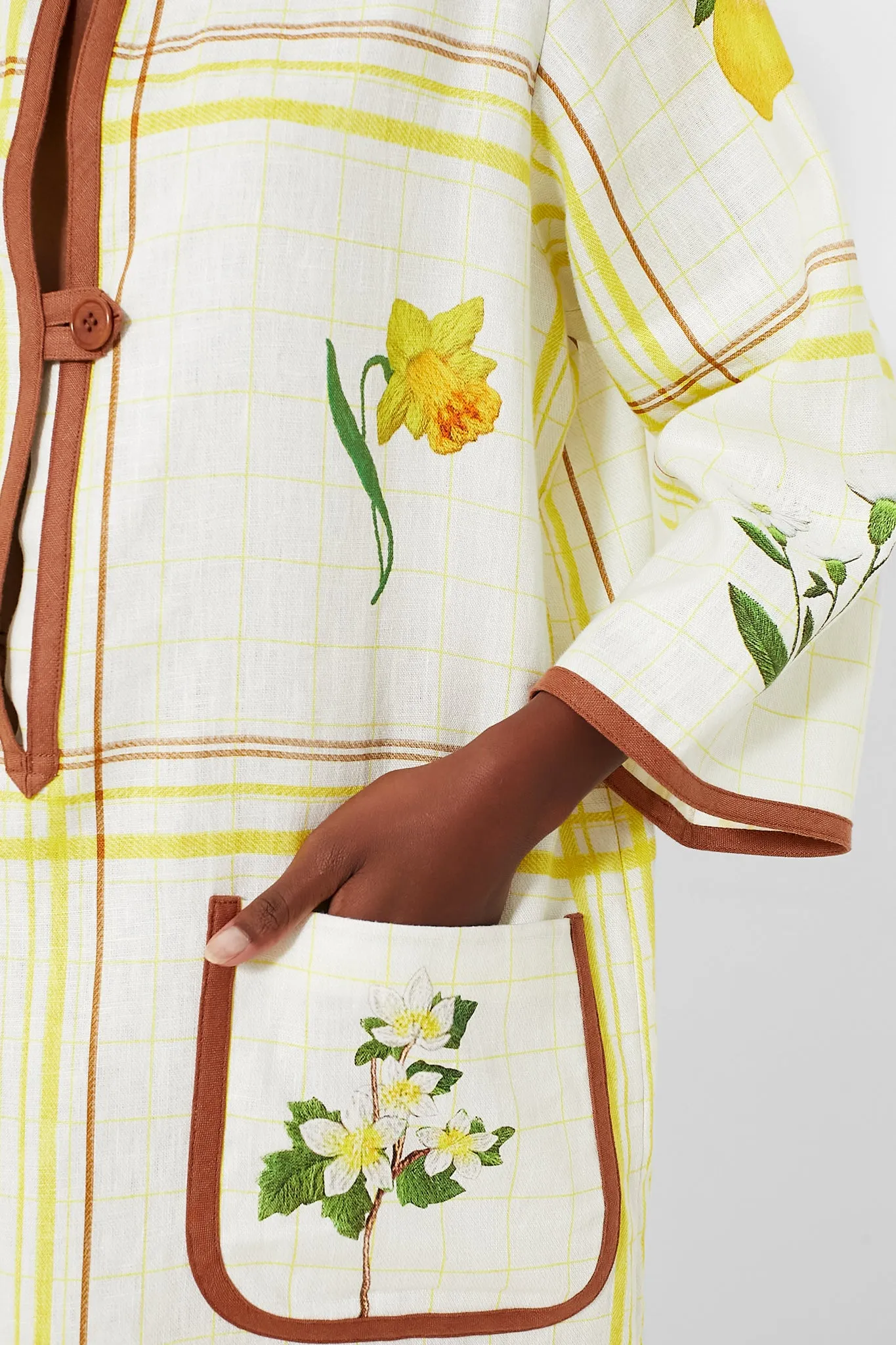 Vibrant Yellow Summer Picnic Tunic Dress