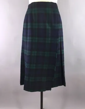 Vintage 1950s Wool Kilt / Black Watch Campbell Tartan