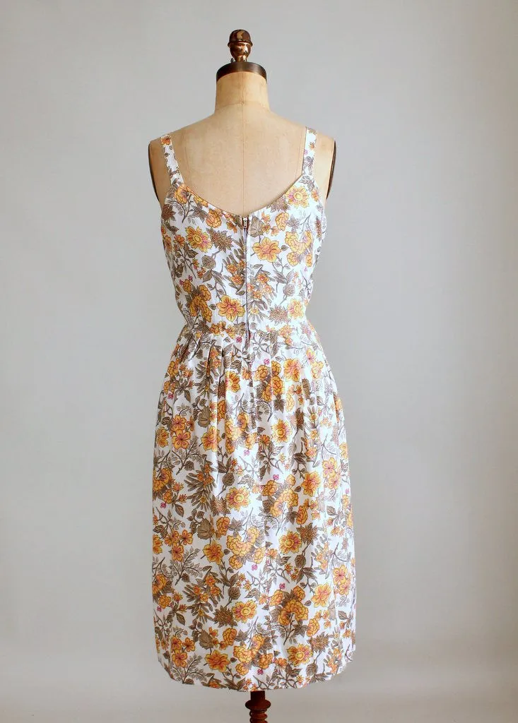 Vintage 1960s Floral Lattice Sundress