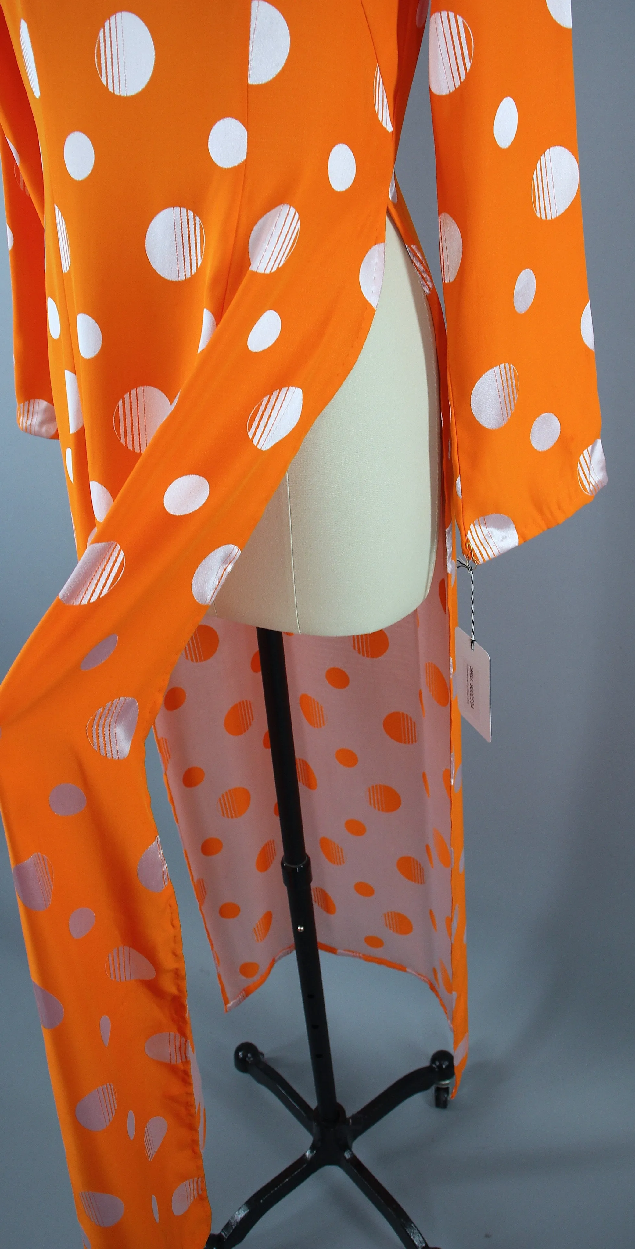 Vintage 1970s Ao Dai Vietnamese Dress / Orange