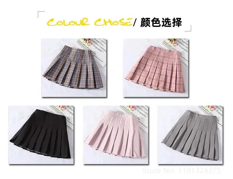 Vintage Pleated Plaid Skirts Girls Skirts Autumn School Teens Spring Kids Skirt Elbise Children Kleid Clothing Sukienka Kids