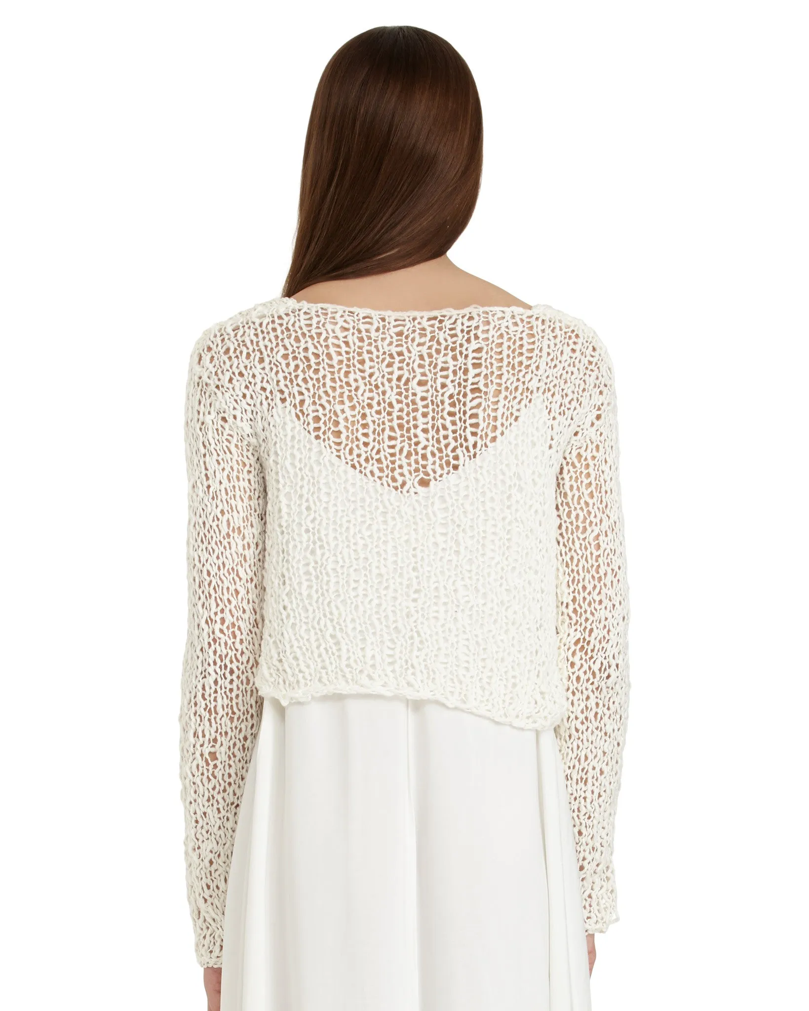 VOZ Loose Knit Cropped Sweater | Ivory