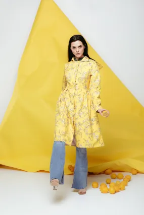 Wild Rose Raincoat Yellow and Off White