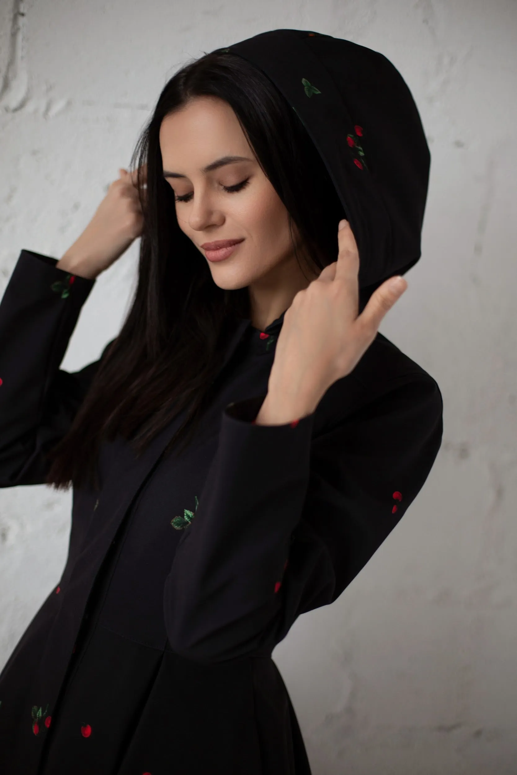 Wild Strawberry Raincoat Black