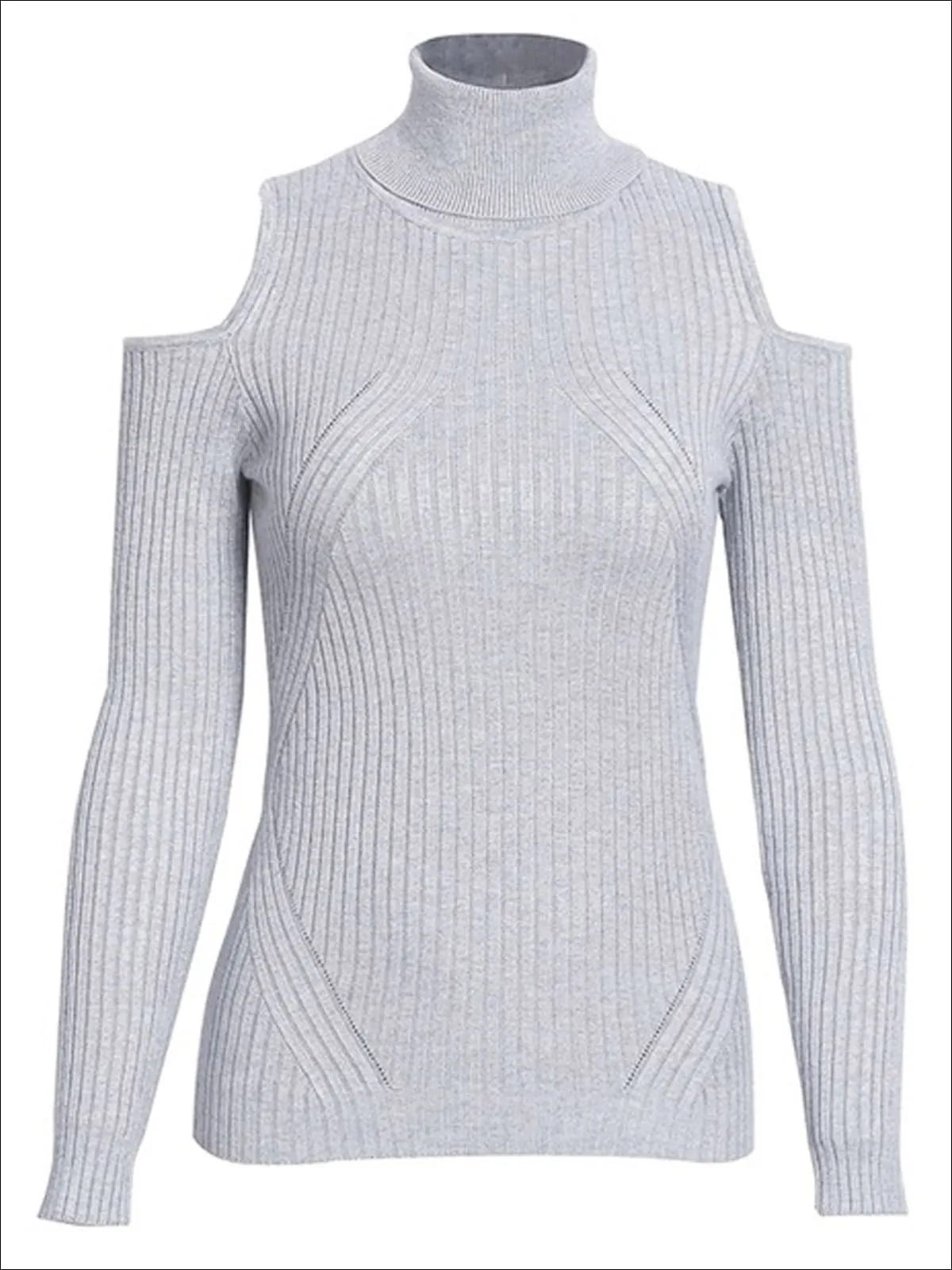 Women's Fall Cozy Knitted Cold Shoulder Sweater