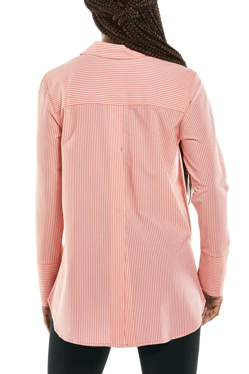 Women's Palmaria Travel Tunic Top | Coral Stripe