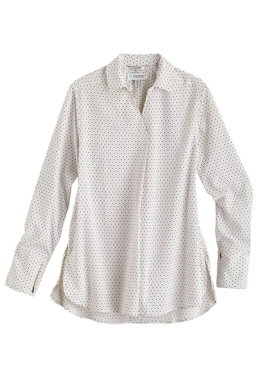 Women's Palmaria Travel Tunic Top  |  White Platte Geo