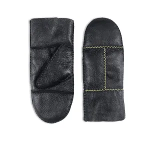 YISEVEN Womens  Sheepskin Shearling Leather Gloves(Mittens)